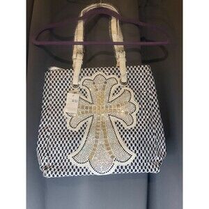 Beautiful Black and White Bling Cross Purse. NWT